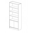 Bookshelf with Bottom 2 door Cupboard 